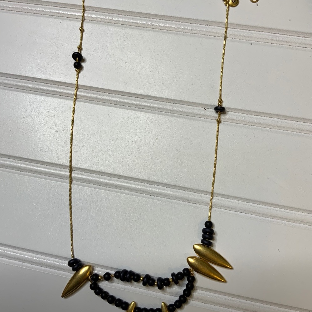 MADEWELL Gold | Black Beaded Medium Necklace - Picture 4 of 4